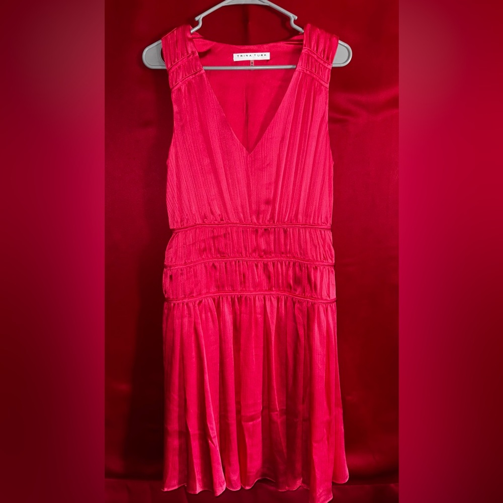 #370-Trina Turk Bold Pink Dress Size 6